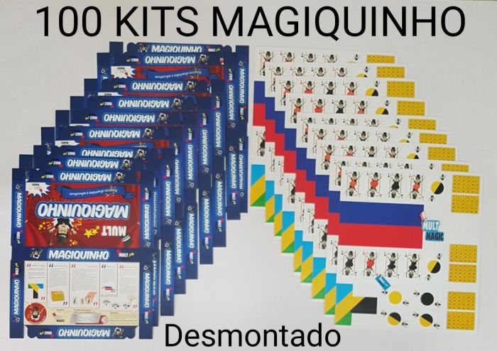KIT DE MÁGICA MAGIQUINHO 5 mágicas infantil Lembrancinha - 100 caixinha DESMONTADO